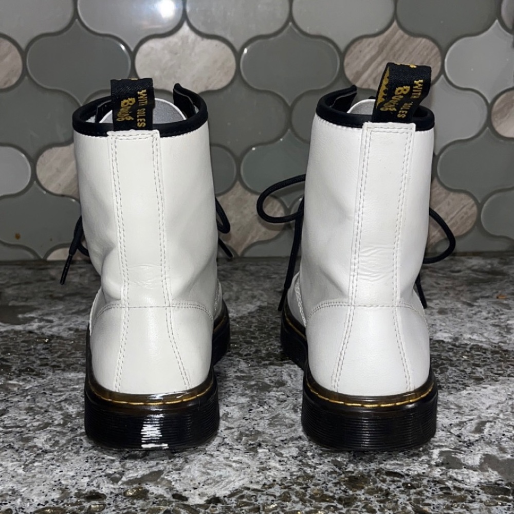 White doc Martin combat boots. - Picture 2 of 5